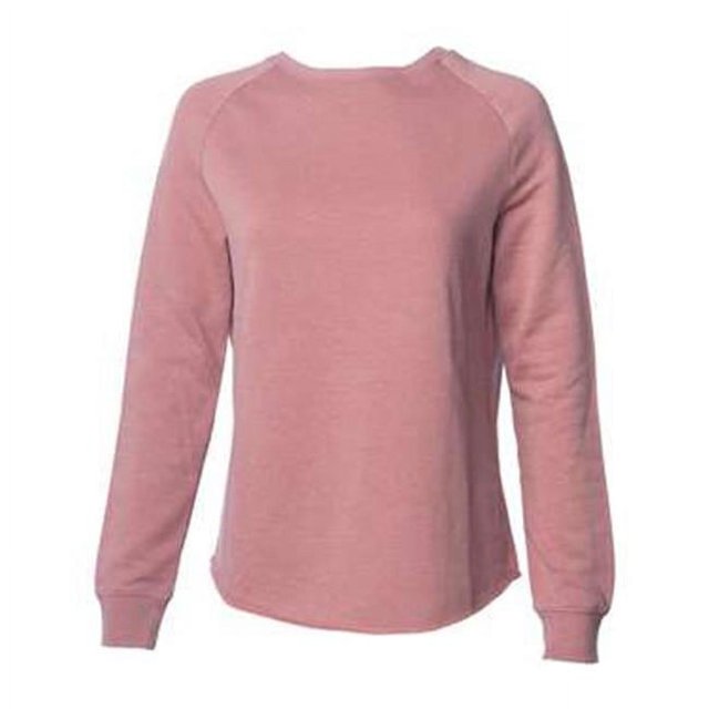 Independent Trading B06976102 Chandail à Col Rond pour Femmes California Wave Wash, Rose Poudré - Très Petit