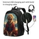 thumbnail image 2 of Fotbe Meditating Golden Retriever Mochila con Estampado y Puerto USB para Hombre y Mujer, Mochila Antirrobo, Mochila de Viaje, Mochila Escolar, Mochila Universitaria, 2 of 7