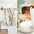 thumbnail image 7 of Yayeee 2 Pack Hand Towels for Bathroom 100% Cotton 16" x 28" Soft Absorbent Kitchen Towel, Beige Birds, 7 of 7