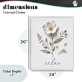 thumbnail image 4 of Stupell Industries Shabby Chic Pressed Flowers Relax White Framed Giclee Art, 24 x 30, by Lettered and Lined, 4 of 8