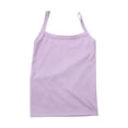thumbnail image 2 of UACY Kid Girls Cotton Tank Tops Toddler Ribbed Sleeveless Tank Top Spaghetti Strap Soft Summer Casual Solid Undershirts (Purple, 5-6 Years), 2 of 7