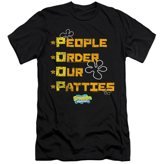 Spongebob People Order Our Patties Unisex Adult Canvas Brand T Shirt