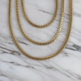 thumbnail image 5 of LAPRECIEUZ DE ARTHES JEWELRY 18K Yellow Gold Filled Vintage Braided Herringbone Chain Women's 18", 5 of 7