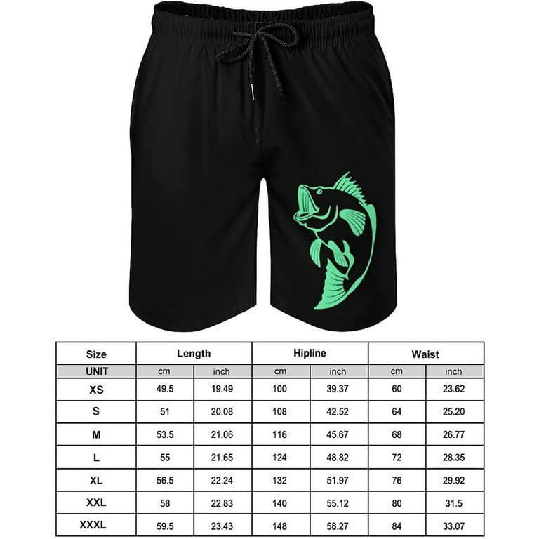 Taomei Men's Bass Fishing Swim Trunks Quick Dry Swim Shorts Bathing Suit Beach Swim Board Shorts with Pockets S-3xl, Size: Medium