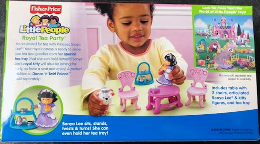 Chairs Little People Sonya Lee Royal Tea Party ~ Table Figures & Tea Tray ~NEW 