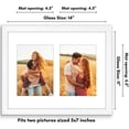thumbnail image 7 of Americanflat 5x7 Picture Frame with Shatter-Resistant Glass Double Fits 2 Use as One 11x14 Signature Wall - White, 7 of 7