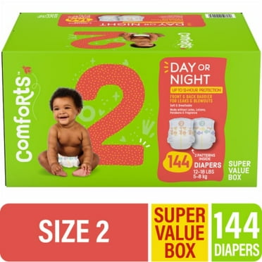 2X - Comforts Baby Diapers Size 2 144 count