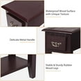 thumbnail image 5 of Giantex Narrow End Table, Slim Side Table w/Drawer, ightstand Bedside Table for Small Spaces, (2, Espresso), 5 of 8
