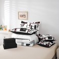thumbnail image 5 of YST Striped 7 Pcs Comforter Set for Boys,Abstract Leopard Printed Bed in A Bag,Modern Lines Bedding Sets,Black Geometric Reversible Bed Sets with Flat Fitted Sheet,Pillow Shams,King, 5 of 5