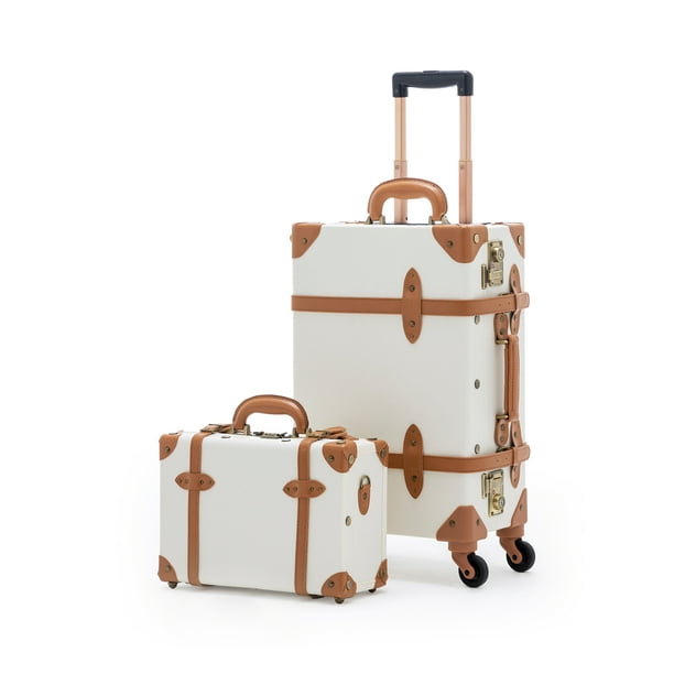 COTRUNKAGE Minimalist 2 Piece Vintage Luggage Sets Travel Carry On ...