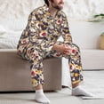thumbnail image 7 of Kdxio lips record rock Skull Men’s Pajama Set Pajamas For Men 2 Piece PJ Set with Men Pajama Pants and Long Sleeve T-Shirt Lounge Set-, 7 of 7