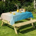 thumbnail image 6 of Summer Seaside Beach Tablecloth, 60x84 Inch Blue Sea Waves Sand Beach Ocean Sea Farmhouse Polyester Fabric Table Cloth Thick,Waterproof Table Cover for Dining Beach Themed Party Decoration, 6 of 7