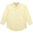thumbnail image 2 of Leveret Kids & Toddler Boys Long Sleeve Uniform Cotton Dress Shirt Variety of Colors (Size 2-14 Years) (Light Yellow, 14 Years), 2 of 4
