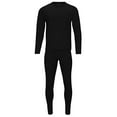 thumbnail image 1 of Rocky Men’s Heavyweight Thermal Underwear Set Insulated Top & Bottom Base Layer For Cold Weather, Black 5X, 1 of 6