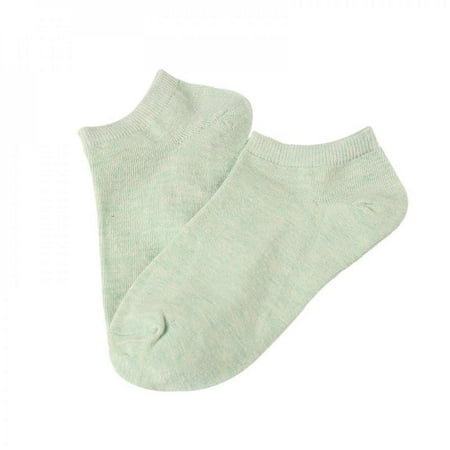 

Clearance Sale!Women Summer Autumn Cotton Sports Invisible Socks Japanese Cute College Wind Candy Color Socks Green