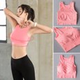 thumbnail image 3 of TFixol Sujetador deportivo para mujer Push-up a prueba de golpes sin alambre acolchado Crop Top, 3 of 8