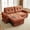 Orange, variant on AUU 77-Inch Chenille Convertible Sofa Bed – 2-in-1 Multi-Functional Couch for Sitting and Lying, Ideal for Living Room or Bedroom