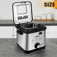 thumbnail image 4 of Deep Fryer 3 Liter Capacity,1500W Oil Fryer with Adjustable Temperature,Viewing Window,Detachable Frying Basket,Made of Stainless Steel Material and Easy to Clean, 4 of 10