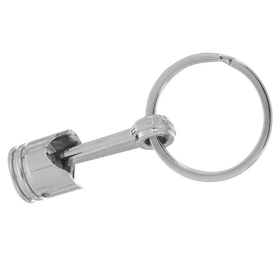 Worgeous Engine Piston Keyring Keychain Metal Cool Car Keyring Purse Bag Pendant Decoration Creative Gift Party Favor (Silver)