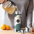 thumbnail image 4 of 20 Oz Geometric Shapes Pattern Coffee Tumbler Double Wall Insulated Stainless Steel Water Bottle | Metal Reusable Thermoses Flask with Cup Cap | Leak & Sweat Proof with Anti-Dust Lid, 4 of 7