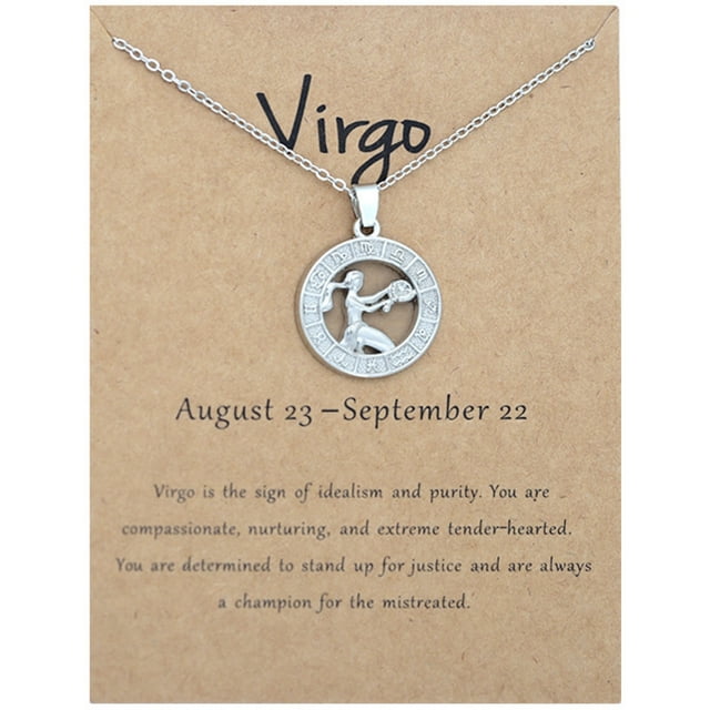 Fiudx Collar In Zodiaco, Colgante En Constelación, Regalo de Cumpleaños para Mujeres, Regalo de Vacaciones para Niñas, Joyería de Uso Diario, Regalo para Familiares y Amigos, Chapado En Aleación de 2