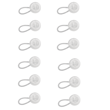 12Pcs Shirt Collar Button Extender TRIANU Neck Button Extender for Mens Dress Shirt - Comfortable Tie Collar Expander, Clear