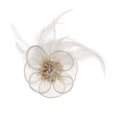 thumbnail image 2 of Phenovo de novia de plumas de flores broche de pinza para el pelo Hugo Pluma pinza de pelo, 2 of 5