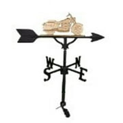 Montague Metal Products WV-218-GB 200 Series 32 In. Gold Motorcycle Weathervane