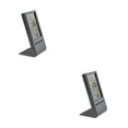 thumbnail image 4 of Yuarrent Termómetro digital LCD Independiente Medidor de humedad Sensor Calendario Hora Dormitorio Despertador Interior Hogar Negro Negro -50℃~70℃ 2Conjunto, 4 of 6