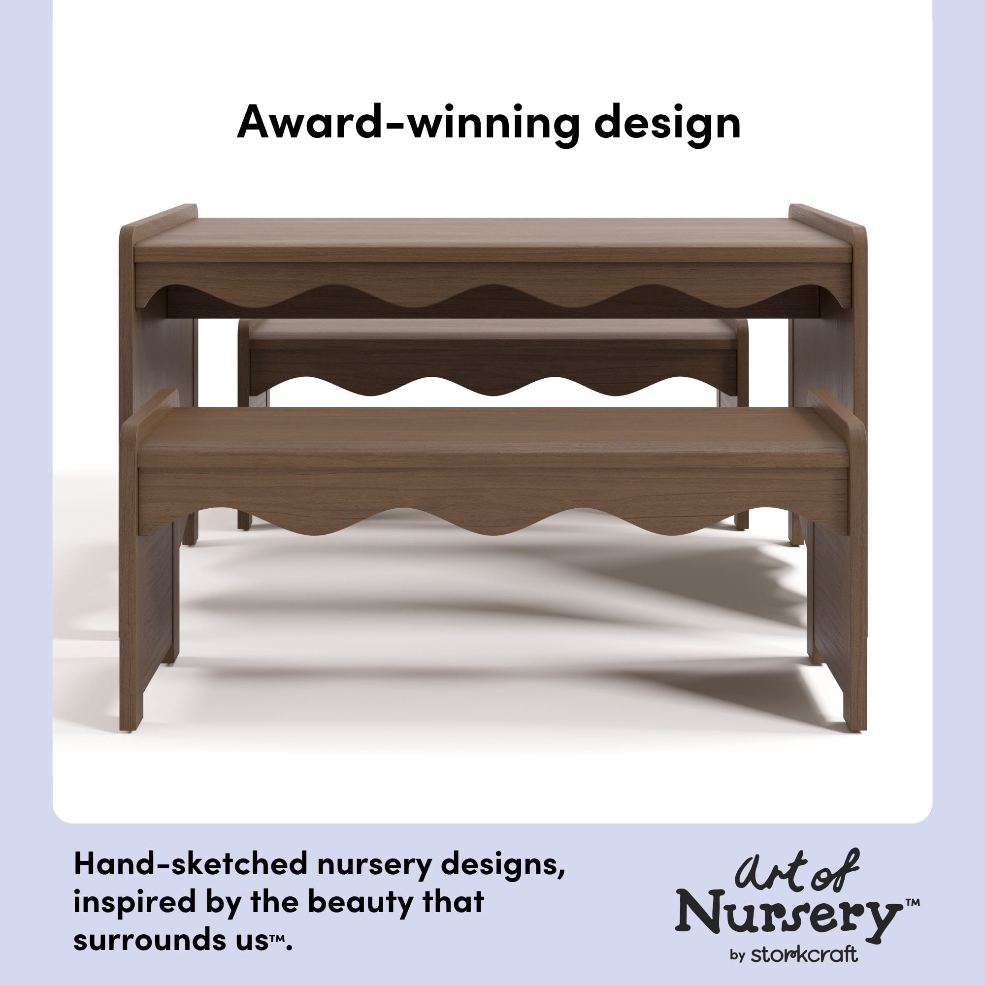 Storkcraft Casablanca Montessori Indoor Kids Table and Bench Set - Hazelnut