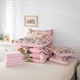 thumbnail image 6 of Castle Fairy Chic Floral Flowers Bedding Comforter Set 7pcs for Female Men Women,Flying Butterfly Queen Bedding Sets Super Cozy,Retro Vintage Aesthetic Queen Sheet Sets,Ultra Soft Home Decor, 6 of 8