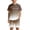 Coffee, variant on Little Boys' 2 Piece Outfits Short Sleeve Gradient Letter Print Summer Tee And Shorts Casual Back to School Clothes Size 6-7T