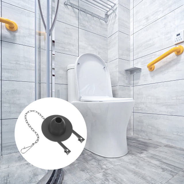OHOIOLLA 2Ud Cubierta Para De De Inodoro Flapper PVC Color Negro