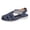 Blue, variant on Women's Comfortable Closed Toe Wedge Gladiator Walking Sandals Summer Fall Stylish Casual Openwork Elastic Ankle Strap Platform Slingback Dressy Fisherman Shoes Blue Size 7.5