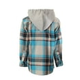 thumbnail image 2 of Gioberti Kids and Boys 100% Cotton Removable Hoodie Plaid Checkered Flannel Shirt, 2 of 5