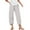 A-Beige, variant on Tiweut Capris Pants for Women Linen Wide Leg Elastic Waist Solid Color Casual Trousers