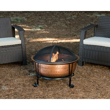 Fire Sense - Palermo Wood Burning Fire Pit - Copper