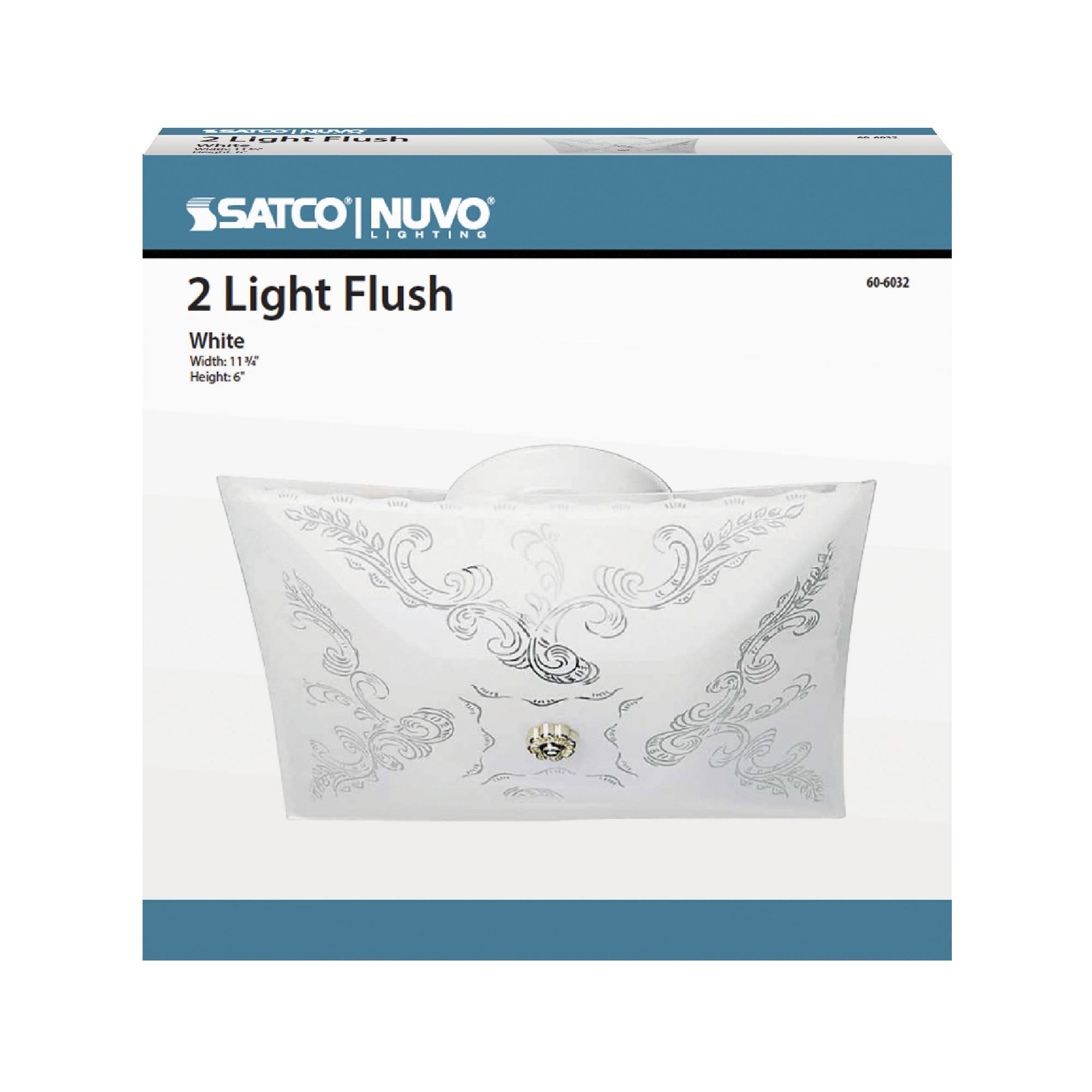 Nuvo Lighting 2-Light Square Ceiling Flush