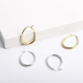 thumbnail image 5 of Yomhary Silver Oval Hoop Earrings Hypoallergenic 14K Gold Plated Sterling Silver Lightweight Oval Hoop Earrings for Women Gilrs, 5 of 5