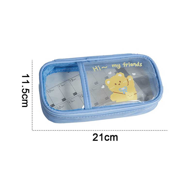 EGNMCR Pencil Case Pen Bag Clear Case Marker Pouch Multifonction