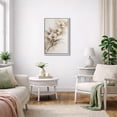 thumbnail image 3 of Framed Canvas Print Beige Flower Wall Art Boho Botanical Decorative for Living Room Bedroom - 24"x36" WHITE, 3 of 8