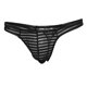thumbnail image 1 of Men Striped Pouch T Back Ropa Interior - Negro, METRO Salvador Sheer Mesh Underpants, 1 of 9
