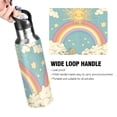thumbnail image 4 of Yayeee 33oz Insulated Water Bottle Double Wall Stainless Steel with Flip Straw Lid, Retro Beige Rainbow, 4 of 7