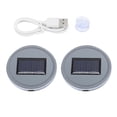 thumbnail image 1 of BuyWeek 2pcs Car Cup Holder Coaster, Solar Anti Slip Cup Pad Holder, RVB 7 Couleurs Changeant USB Chargeant Étanche Tasse Pad, Accessoires Intérieur De Voiture, 1 of 14