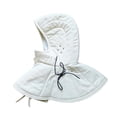 thumbnail image 4 of TISHITA Arming Cap Fashion Halloween Cosplay Accessory Lightweight Hood with Collier White, 4 of 8