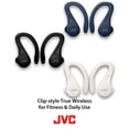 thumbnail image 2 of Auriculares inalámbricos verdaderos deportivos JVC, livianos y compactos, larga duración de batería (hasta 30 horas), sonido con controlador de imán de neodimio, resistencia al agua (IPX5), 2 of 3