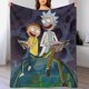 thumbnail image 4 of Manta de Rick & Morty, de varios tamaños, súper suave, de tela con superficie vertical, acogedora y cálida, adecuada para cama, sofá, camping, viajes, para todas las estaciones, ligera y compacta, 30, 4 of 8