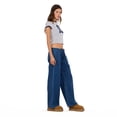 thumbnail image 5 of Forever 21 Women’s Wide Leg Lightweight Denim Pants with Adjustable Drawstring Waist, Side Pockets and Relaxed Casual Fit for Everyday Wear, XS-XL, 5 of 6