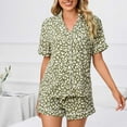 thumbnail image 4 of Njoeus Women Classic Button-Down Soft Sleepwear Tops and Shorts Pajamas Set Leopard Print Nightwear Lounge Wear Set S-5XL (Available in plus size), 4 of 6