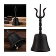 thumbnail image 3 of Campana de mango Campana de instrumento musical budista taoísta clásico de latón Negro Sharpla Campanilla, 3 of 8